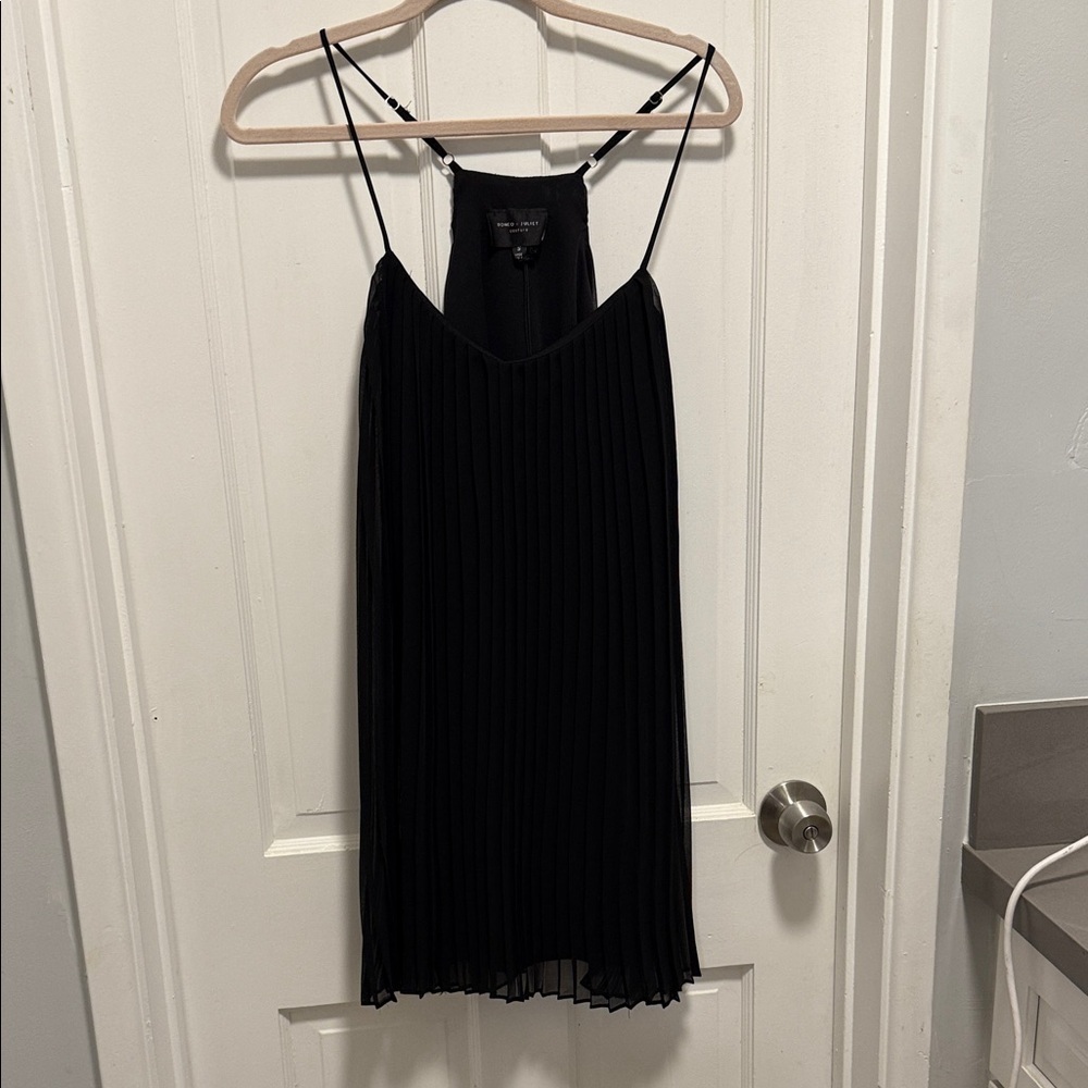 Romeo & Juliet Couture Black Pleated Dress